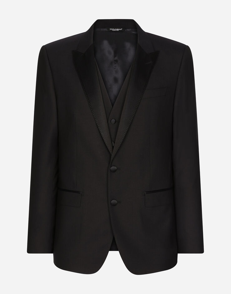 Wool and silk three-piece Martini-fit tuxedo suit - 3