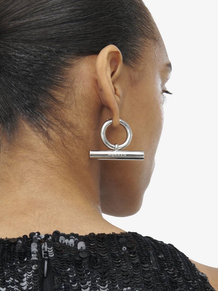 T-Bar Hoop Earrings - 2