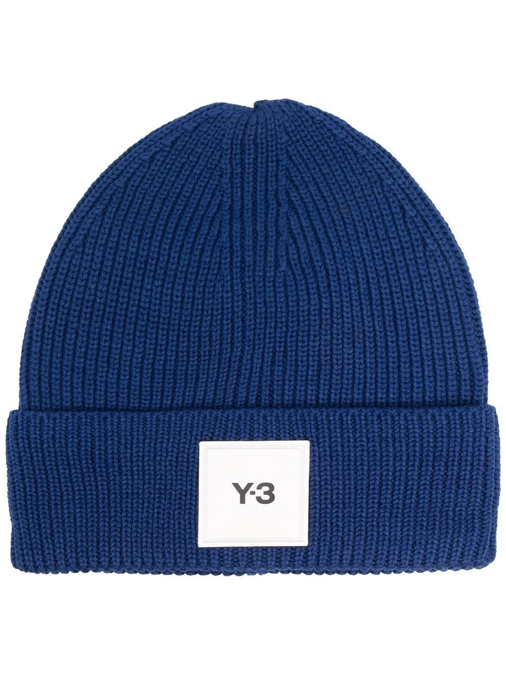 logo-patch wool beanie - 1