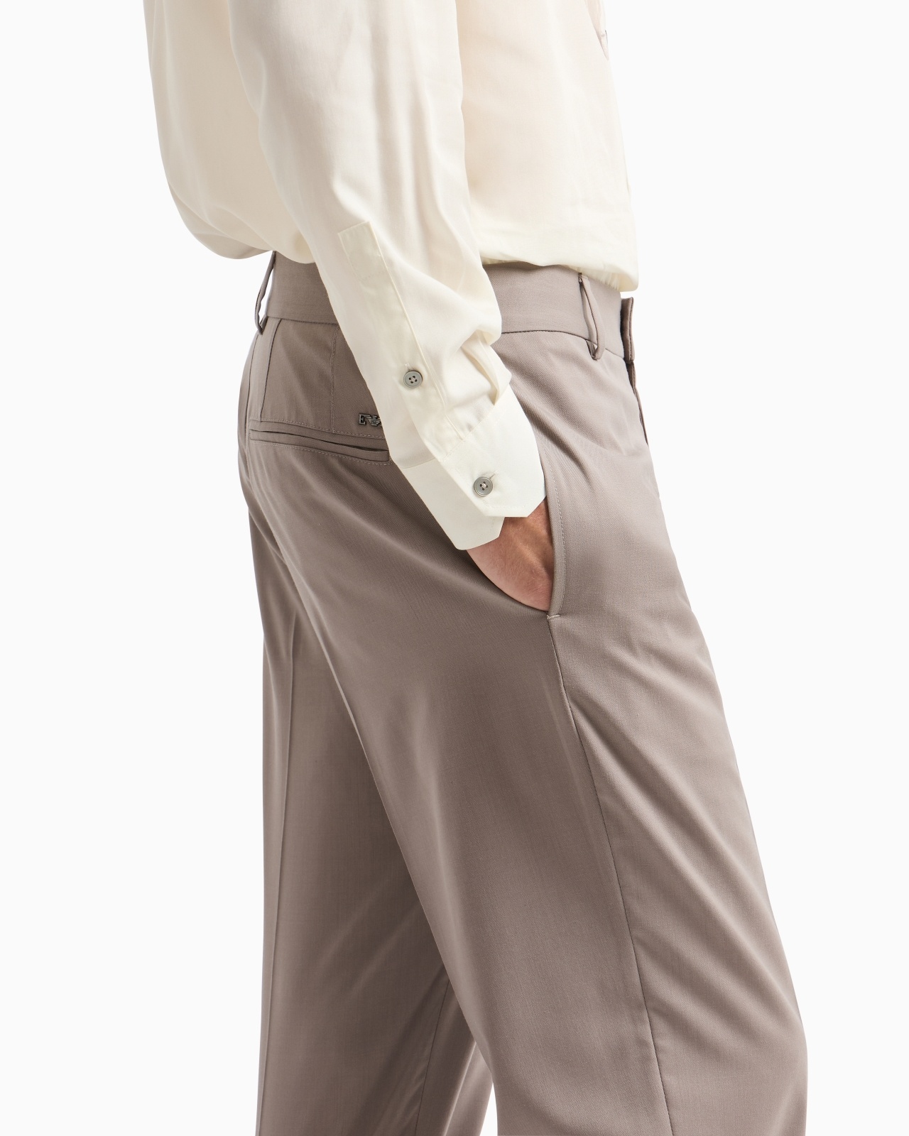 LIGHTWEIGHT VIRGIN WOOL-BLEND TWILL CHINOS - 5