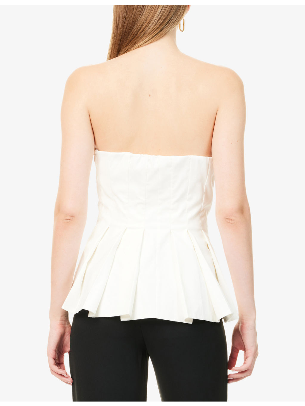 Ashlyn Pleated Stretch-Cotton Top - 4