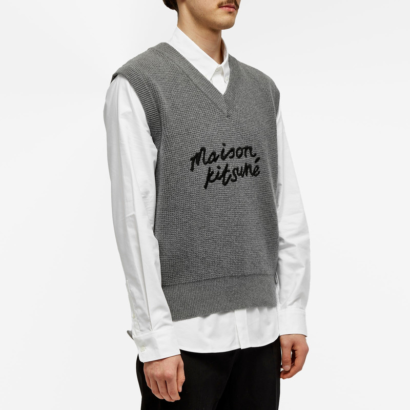 Maison Kitsuné Maison Kitsune Handwriting Logo Oversize Vest outlook