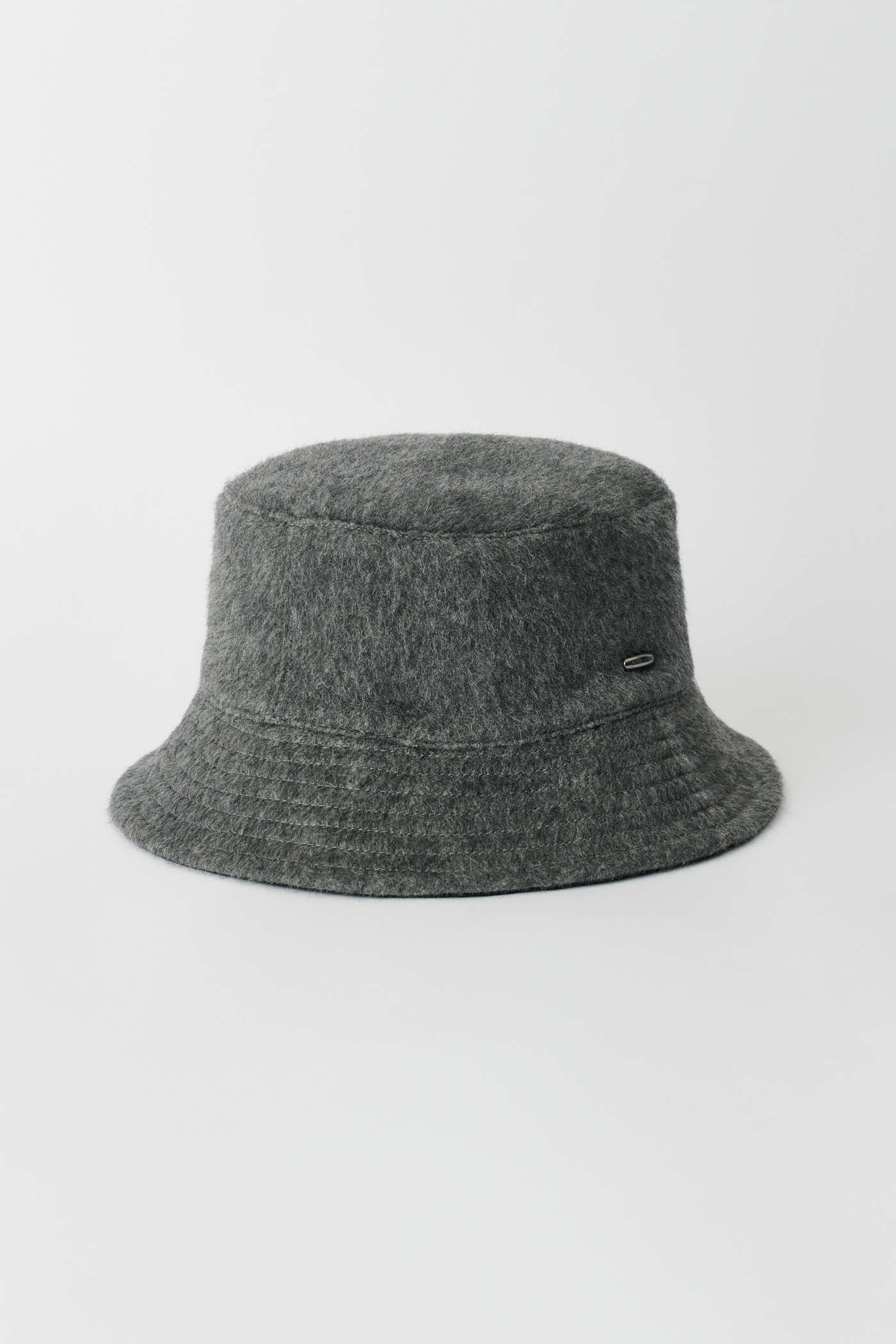 Bucket Hat Island Grey Hairy Mohair. - 1