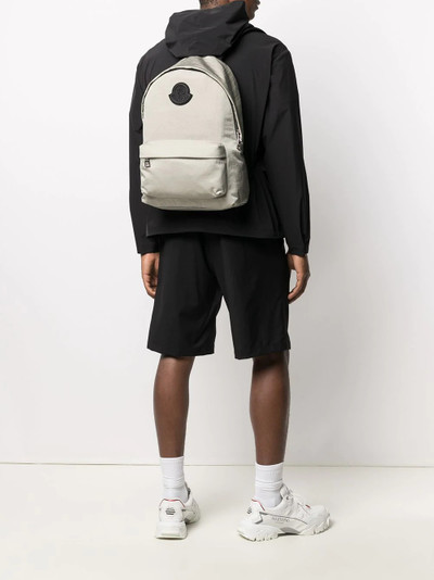 Moncler logo patch backpack outlook