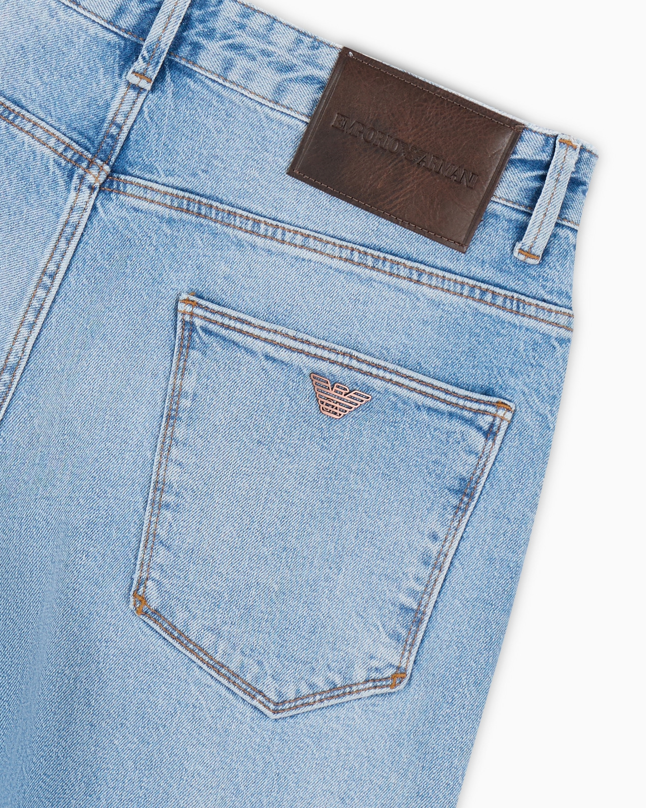 J06 Slim-fit, 12.2 oz stone-washed denim jeans with veining - 6