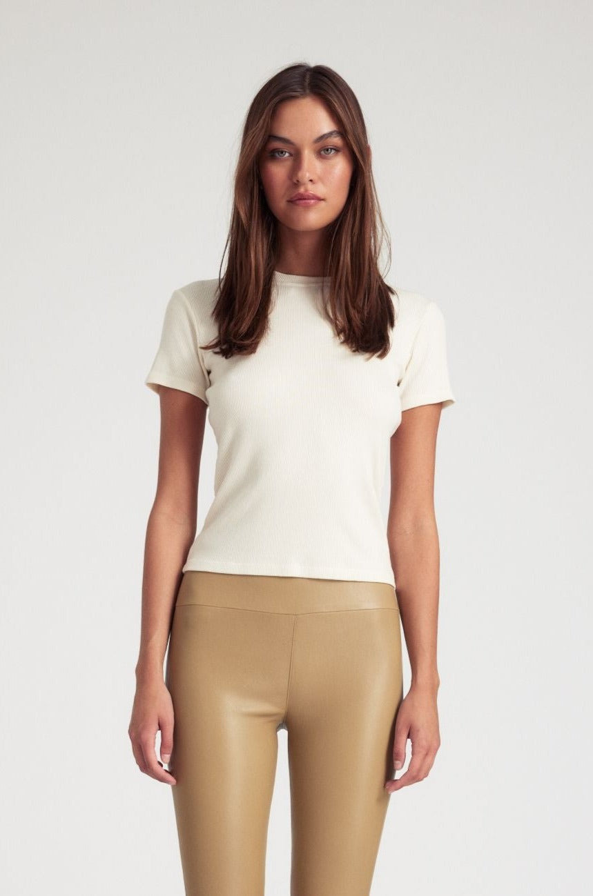 CREME RIB BABY TEE - 2