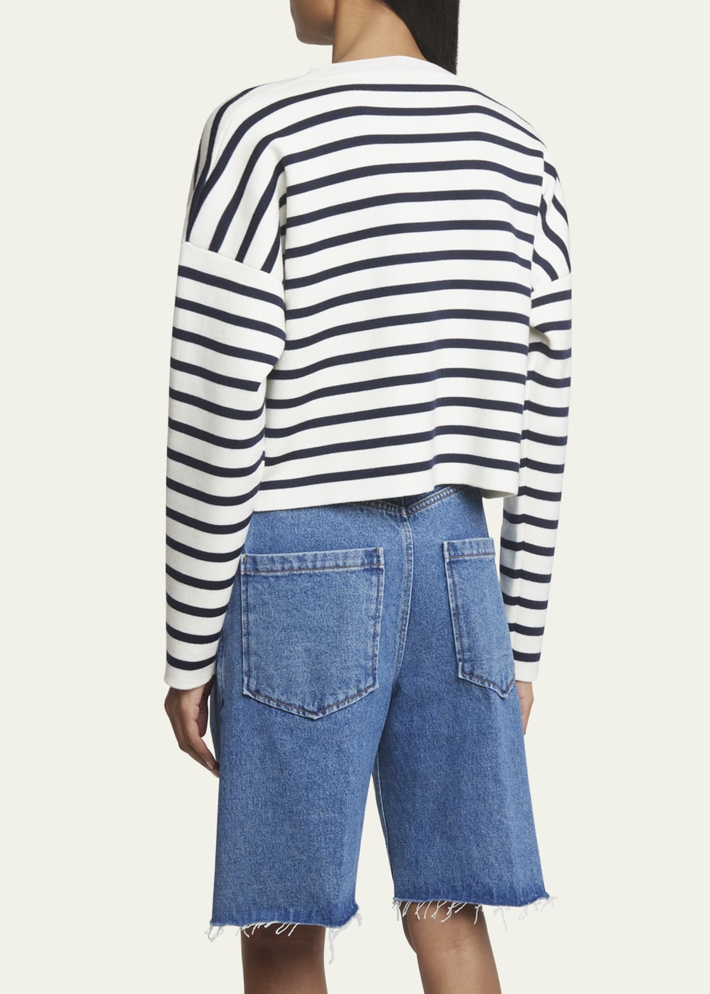 Striped Wool-Blend Sweater with Anagram Detail - 3