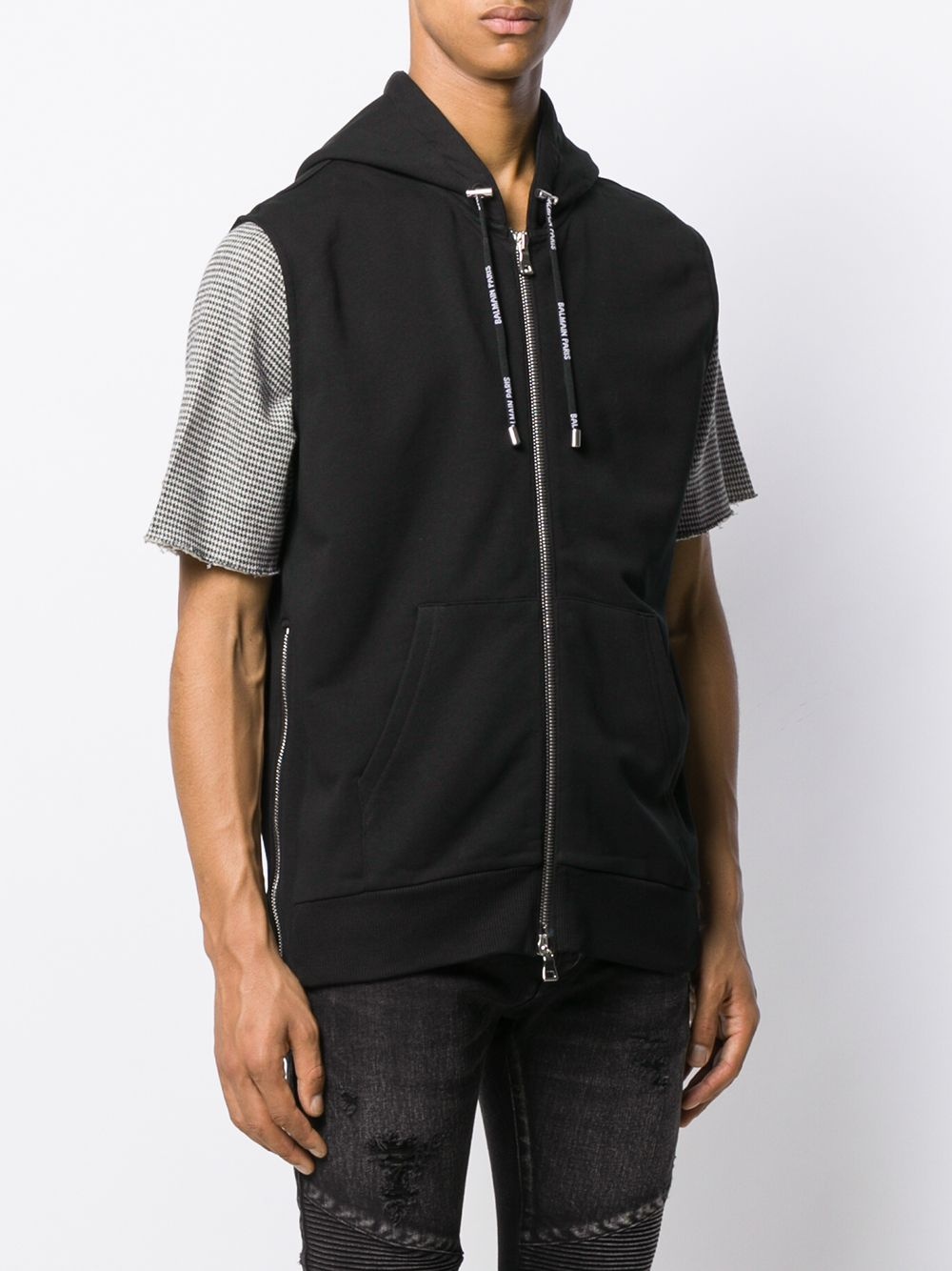 logo trimmed gilet - 3