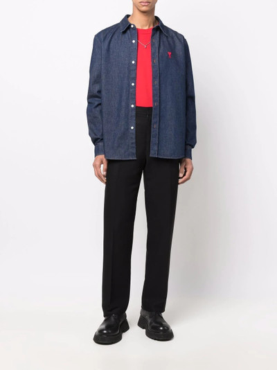 AMI Paris denim button-up shirt outlook