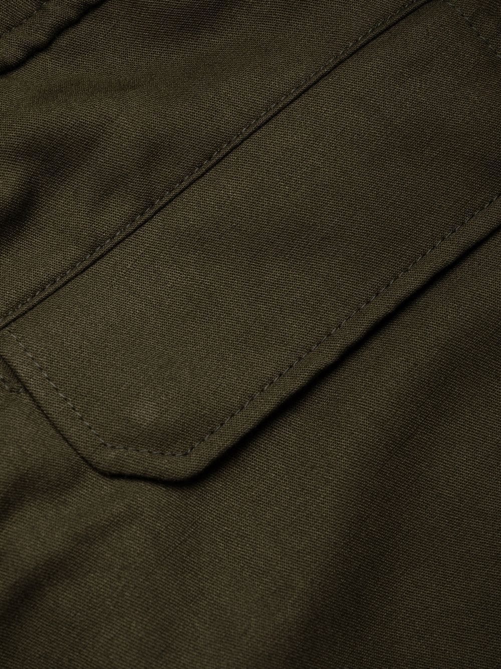 logo-tape detail straight-leg trousers - 7