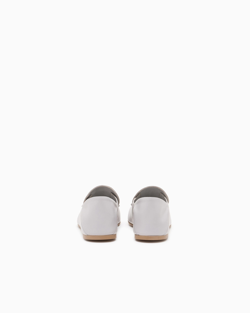 EMPORIO ARMANI LEATHER MICRO EAGLE LOAFERS outlook