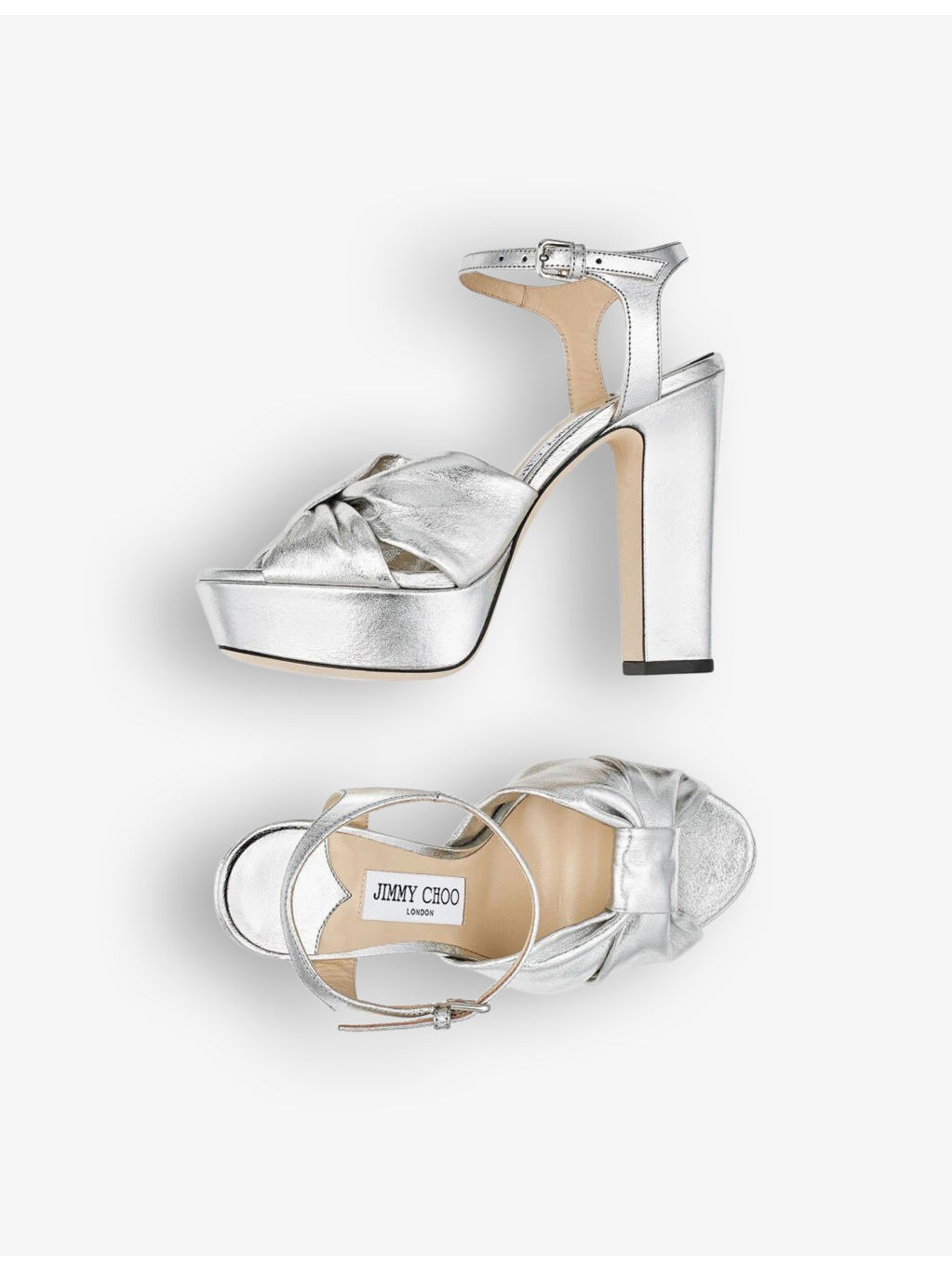 Heloise 120 bow-embellished leather platform-heeled sandals - 3