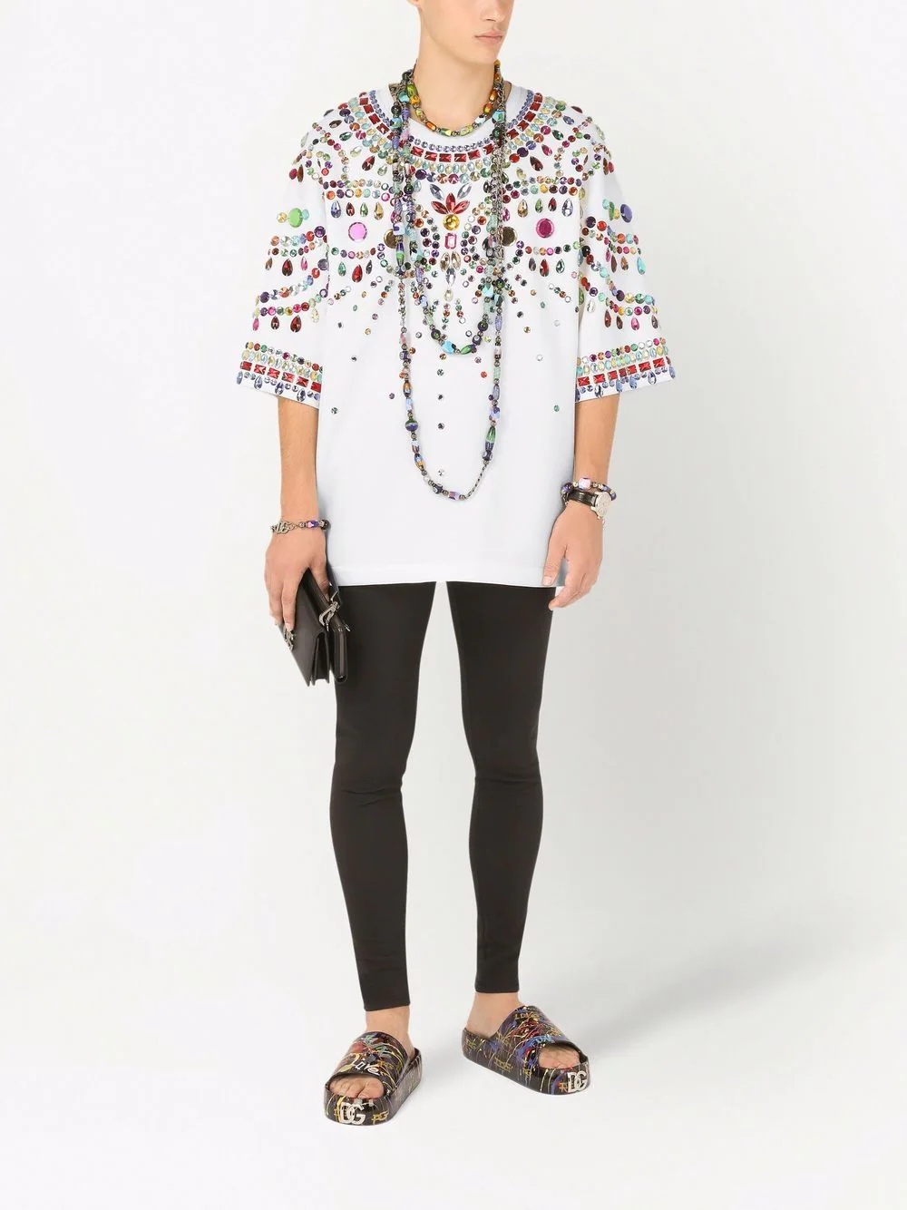 crystal-embellished short-sleeve T-shirt - 2