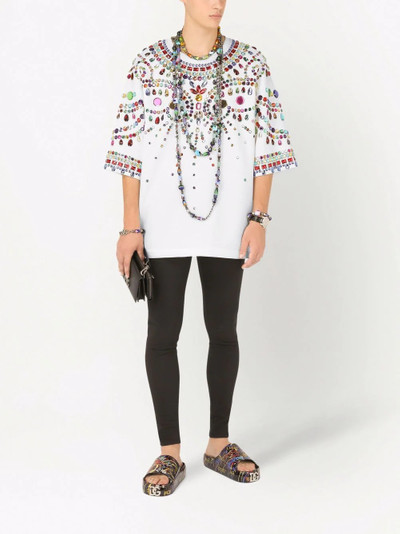 Dolce & Gabbana crystal-embellished short-sleeve T-shirt outlook