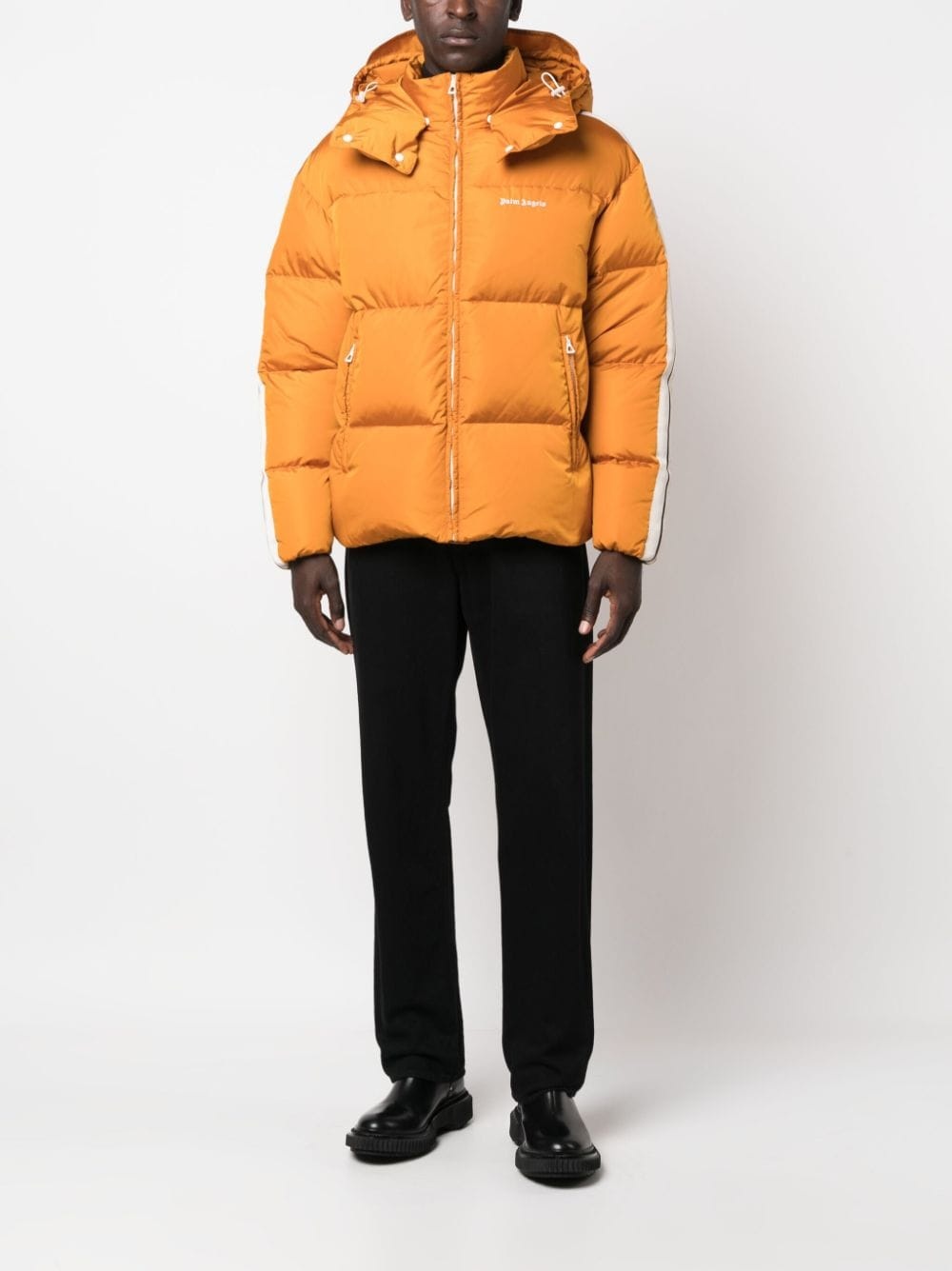 logo-print padded jacket - 2