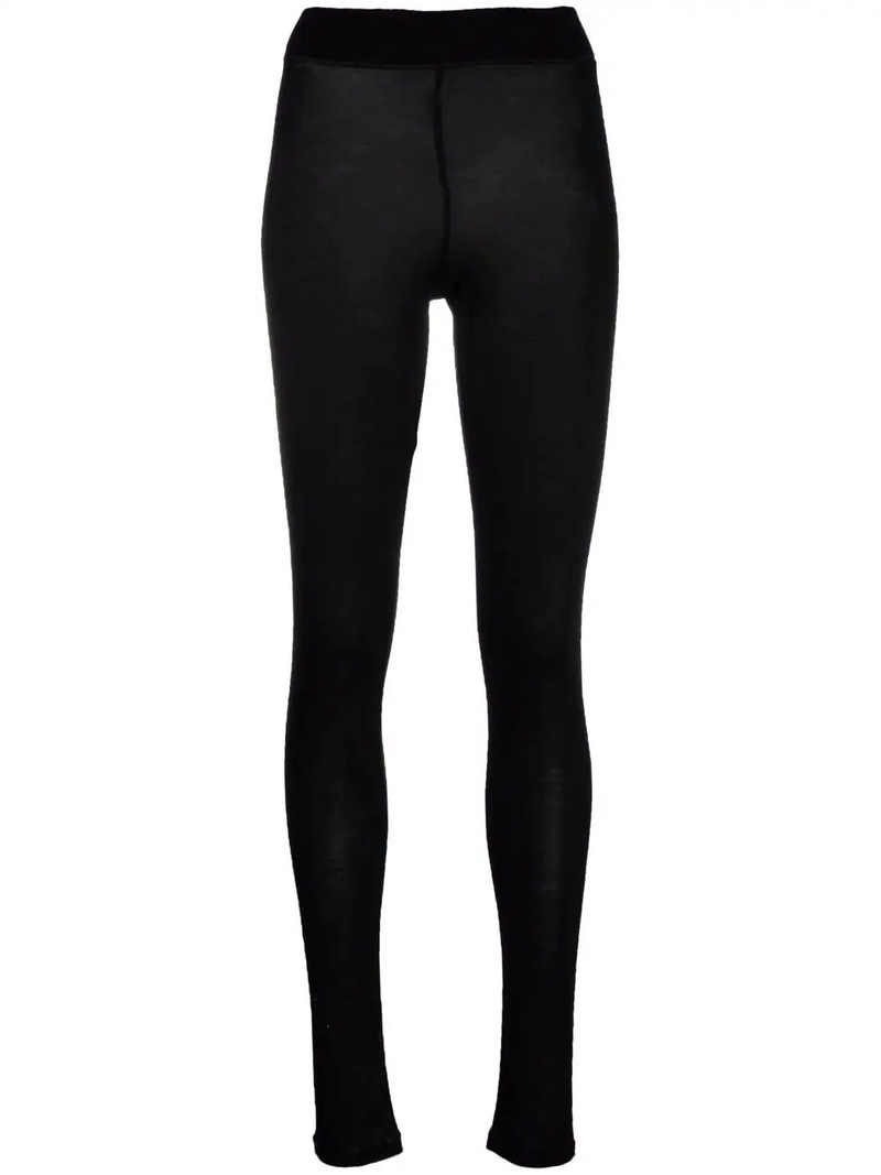 elasticated waistband silk leggings 1