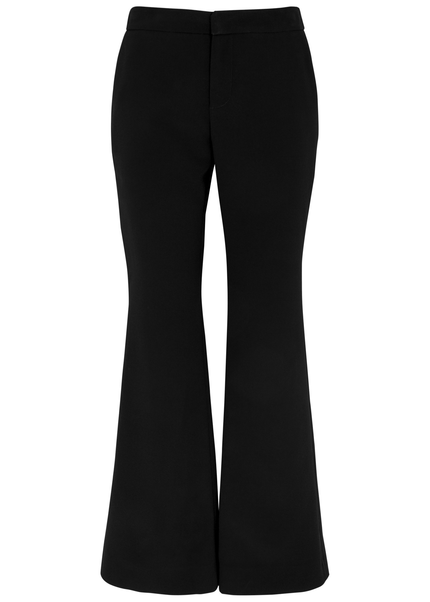 Flared crepe trousers - 1