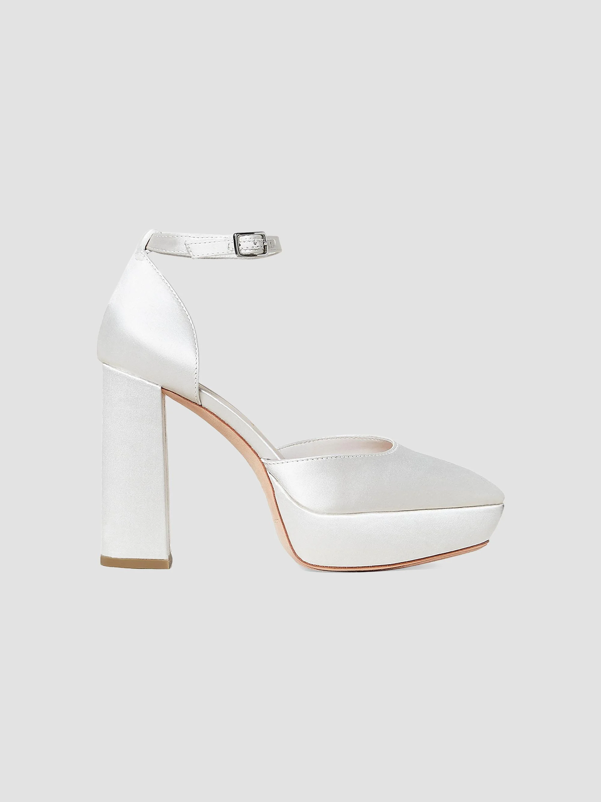 Women's Selina Ankle-Strap Platform Pumps - Cream - 1