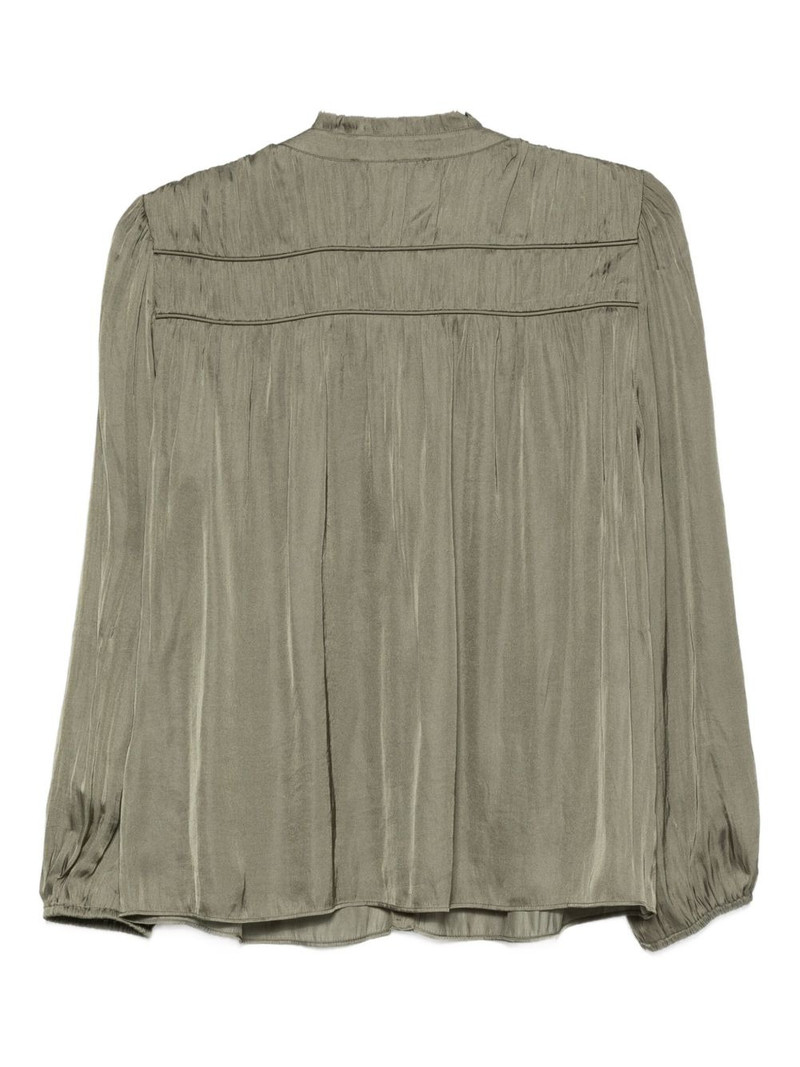 ba&sh Cess pleated button-up blouse outlook