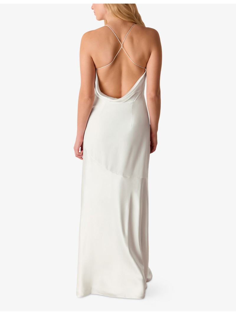 Eileen high-neck silk maxi wedding dress 4