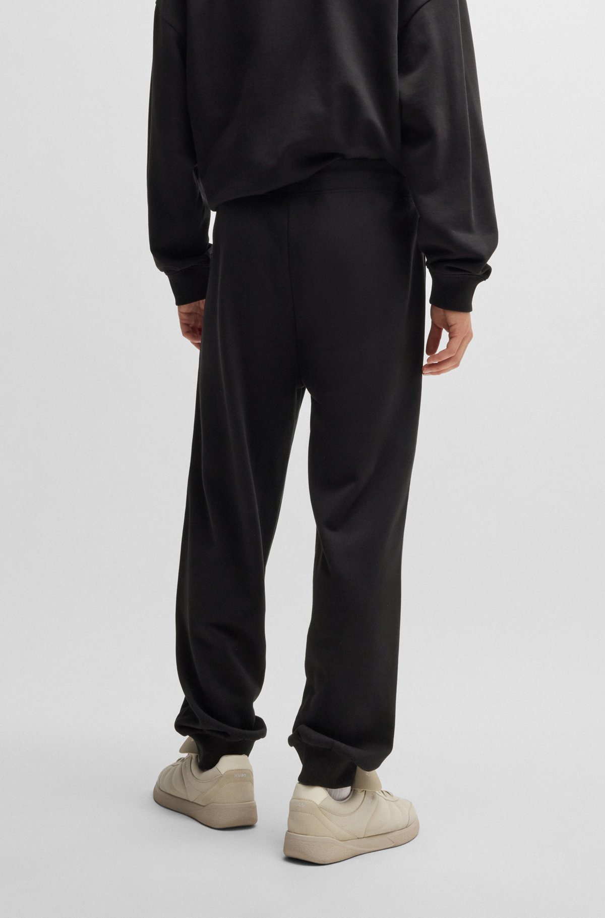 COTTON-TERRY TRACKSUIT BOTTOMS WITH CHAIN-STITCH LOGO - 5