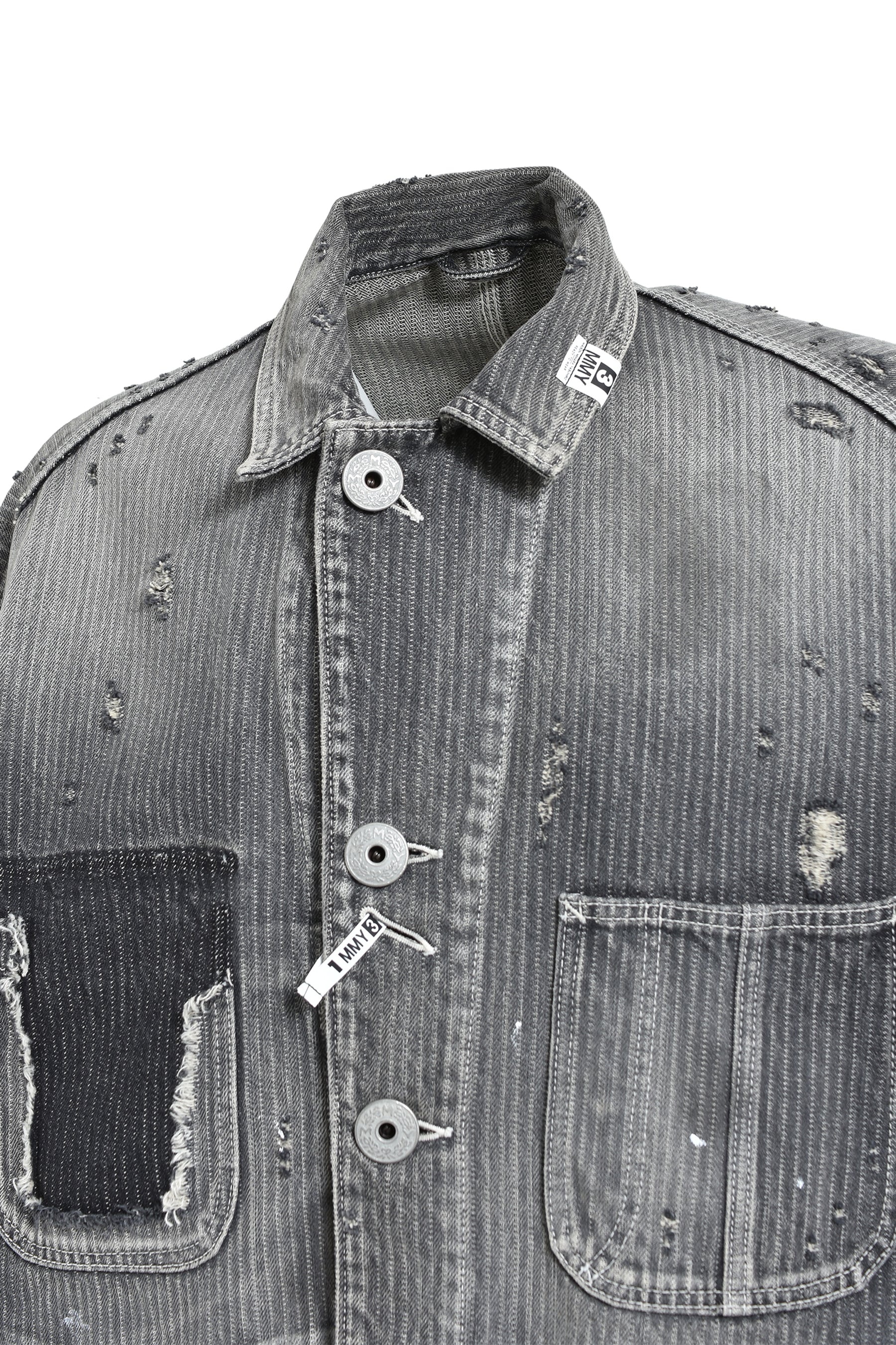 AGED CHORE JACKET / BLK - 4
