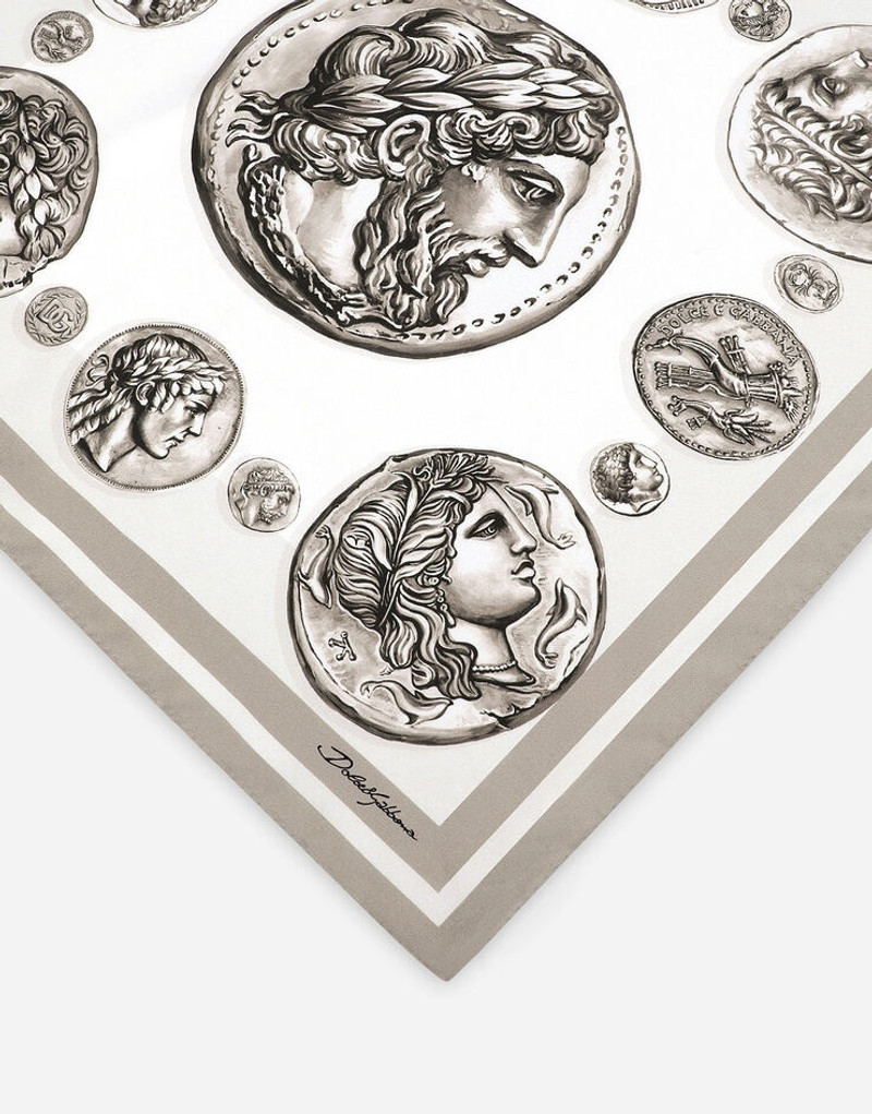 Dolce & Gabbana Coin print silk bandanna (50x50) outlook
