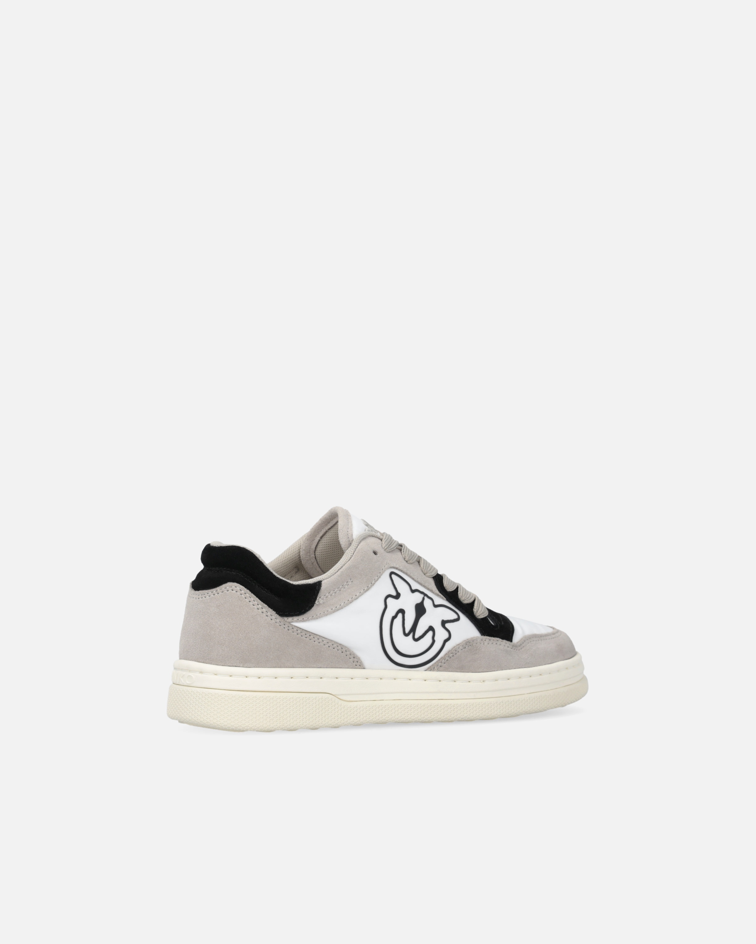 FLAT LEATHER SNEAKERS WITH CONTRASTING LOGO - 3