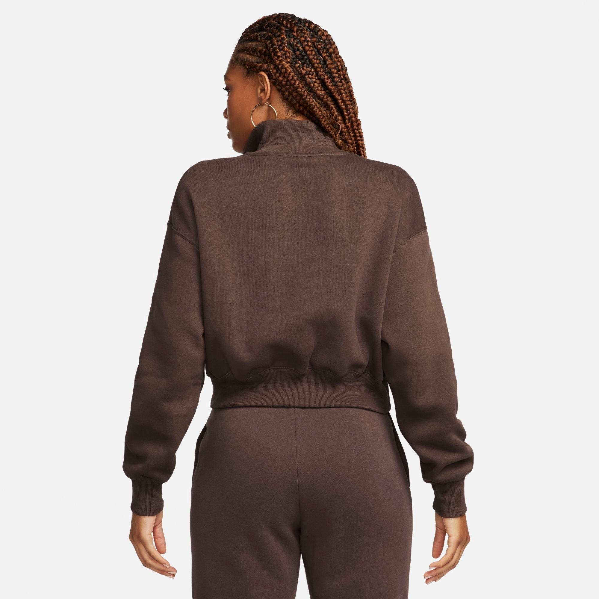 WOMEN'S NIKE SPORTSWEAR PHOENIX FLEECE OVERSIZED HALF-ZIP CROP SWEATSHIRT - 3