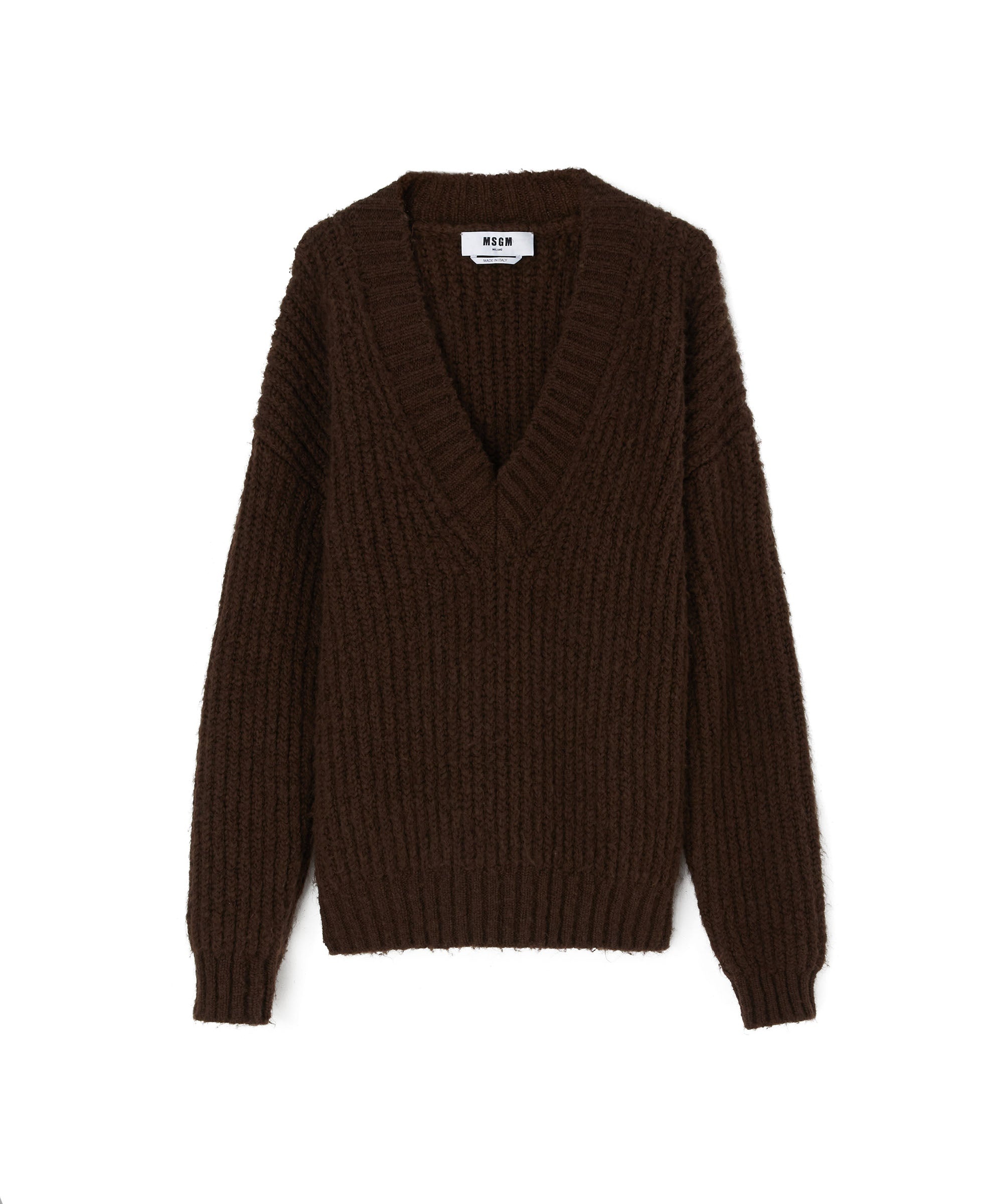 Blended wool v-neck sweater "Warm Winter" - 1
