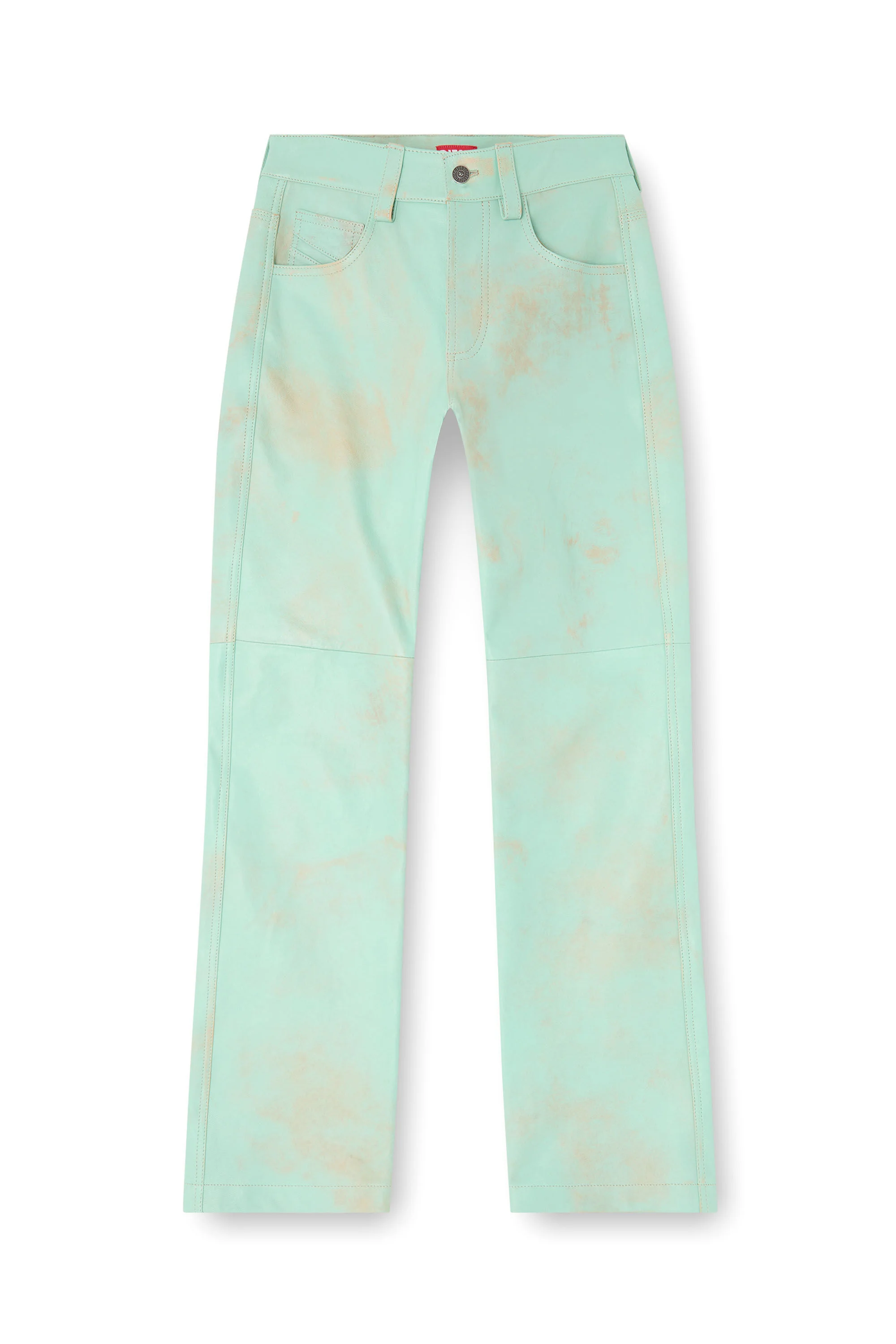 PANTS IN TREATED LEATHER - 1