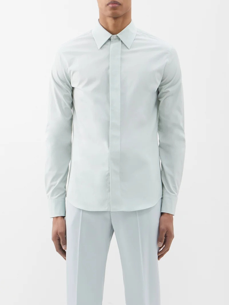 Single-cuff poplin formal shirt 1