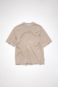 Acne Studios Logo t-shirt - Mushroom beige | REVERSIBLE