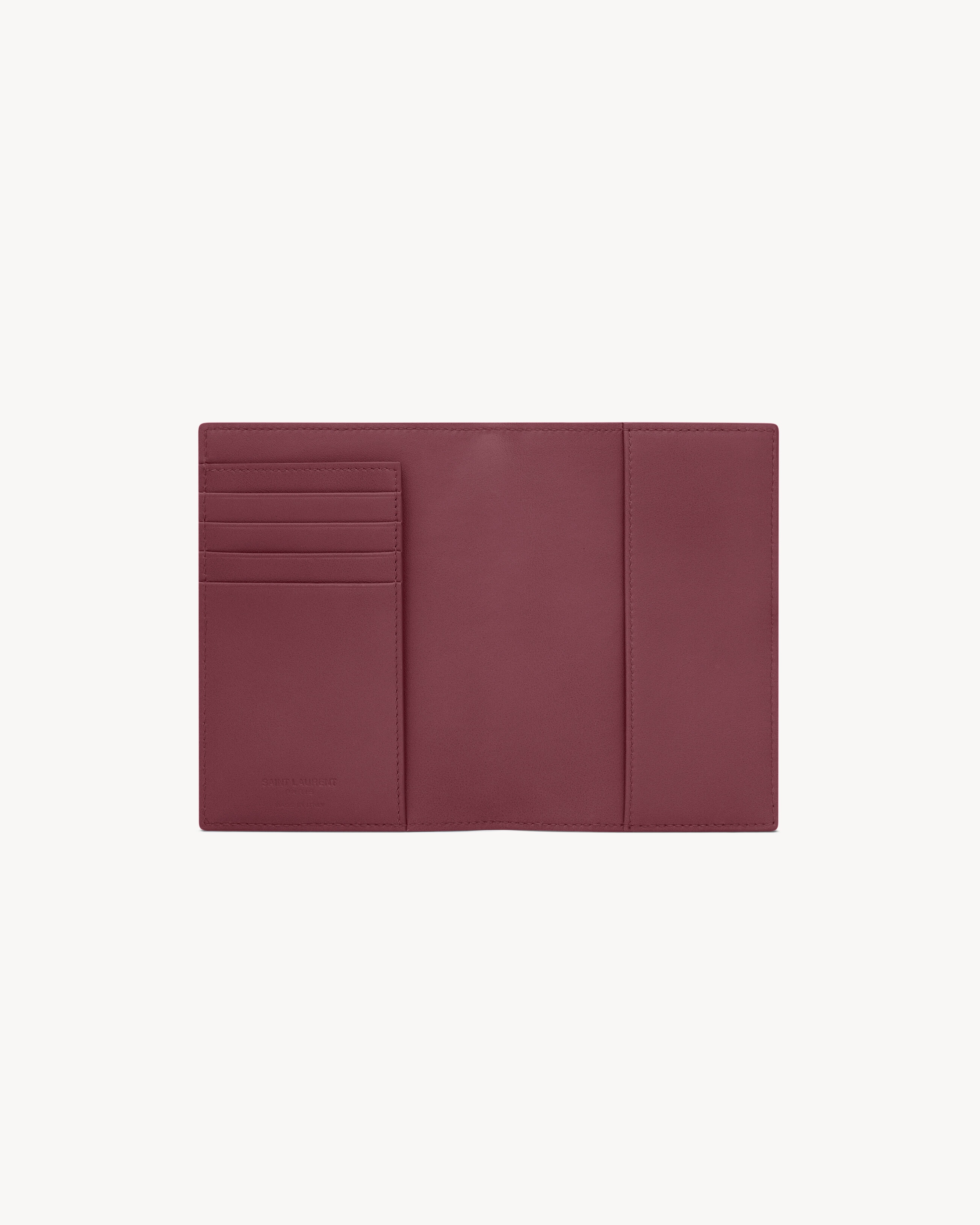 SAINT LAURENT PARIS PASSPORT CASE IN SHINY LEATHER - 4