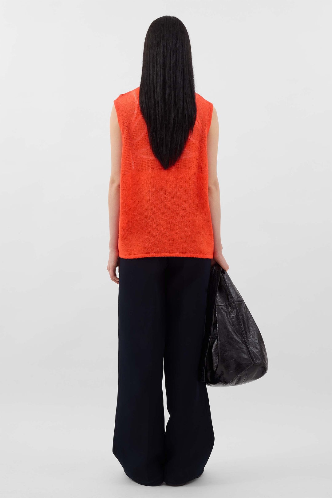 MOHAIR VEST / bright orange - 4