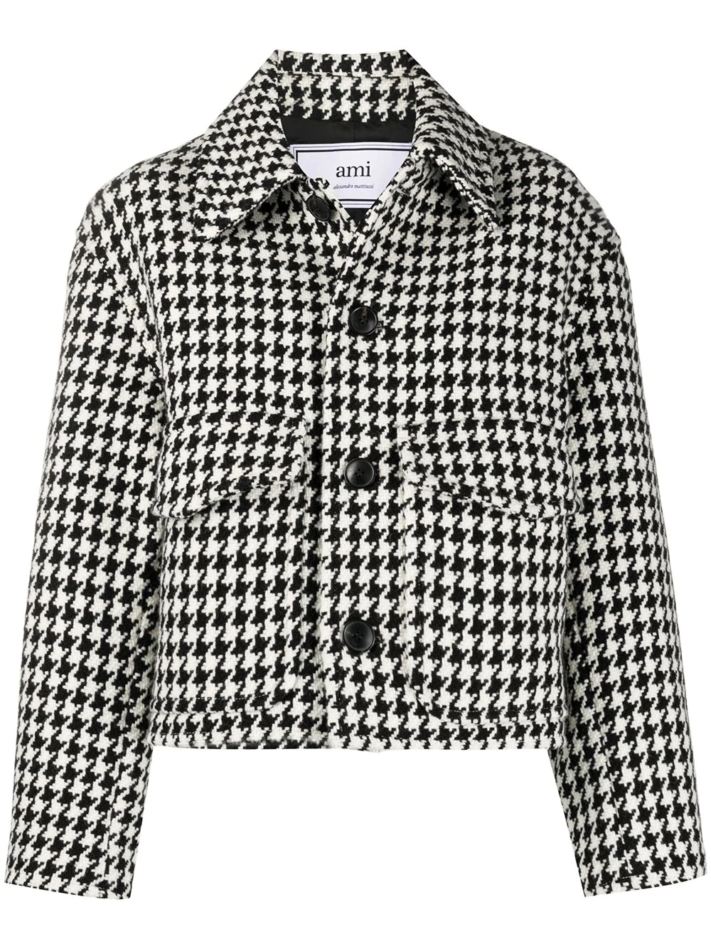 houndstooth boxy fit jacket  - 1