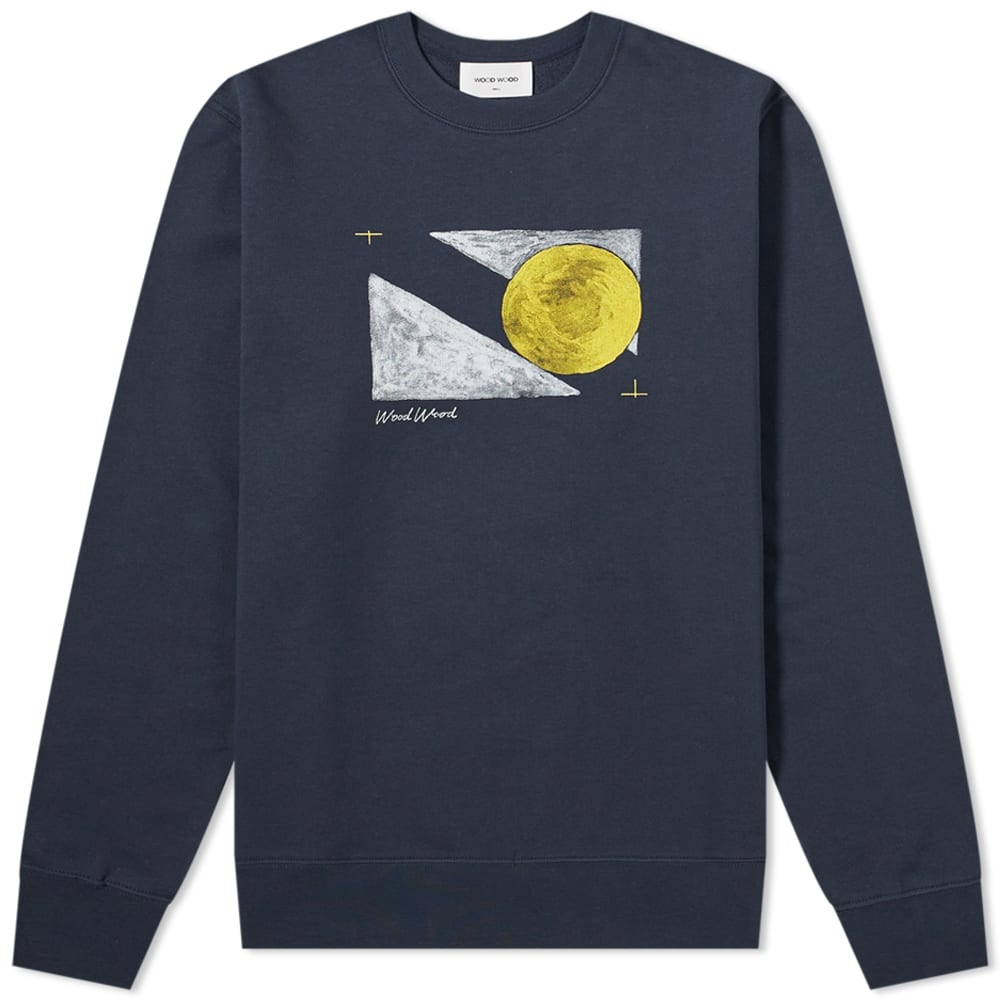 Wood Wood Hugh Flag Sketch Crew Sweat - 1