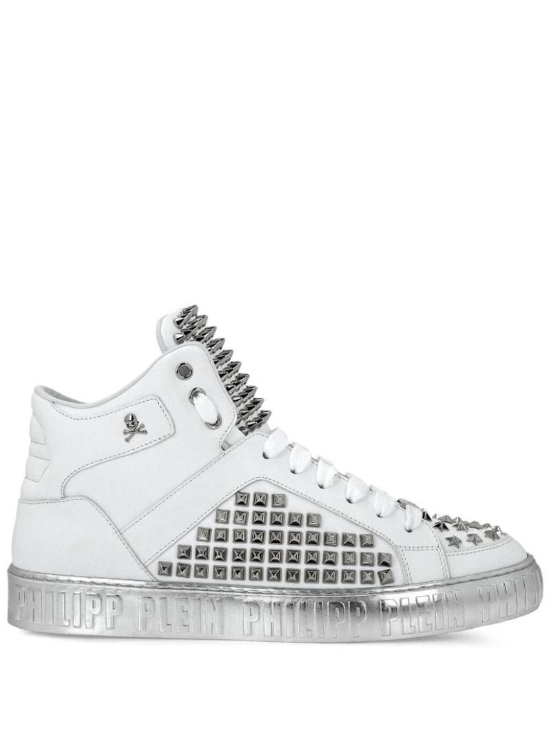 stud-detail leather sneakers 1