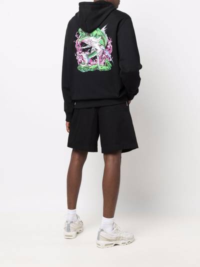 MSGM fish-print pullover hoodie outlook