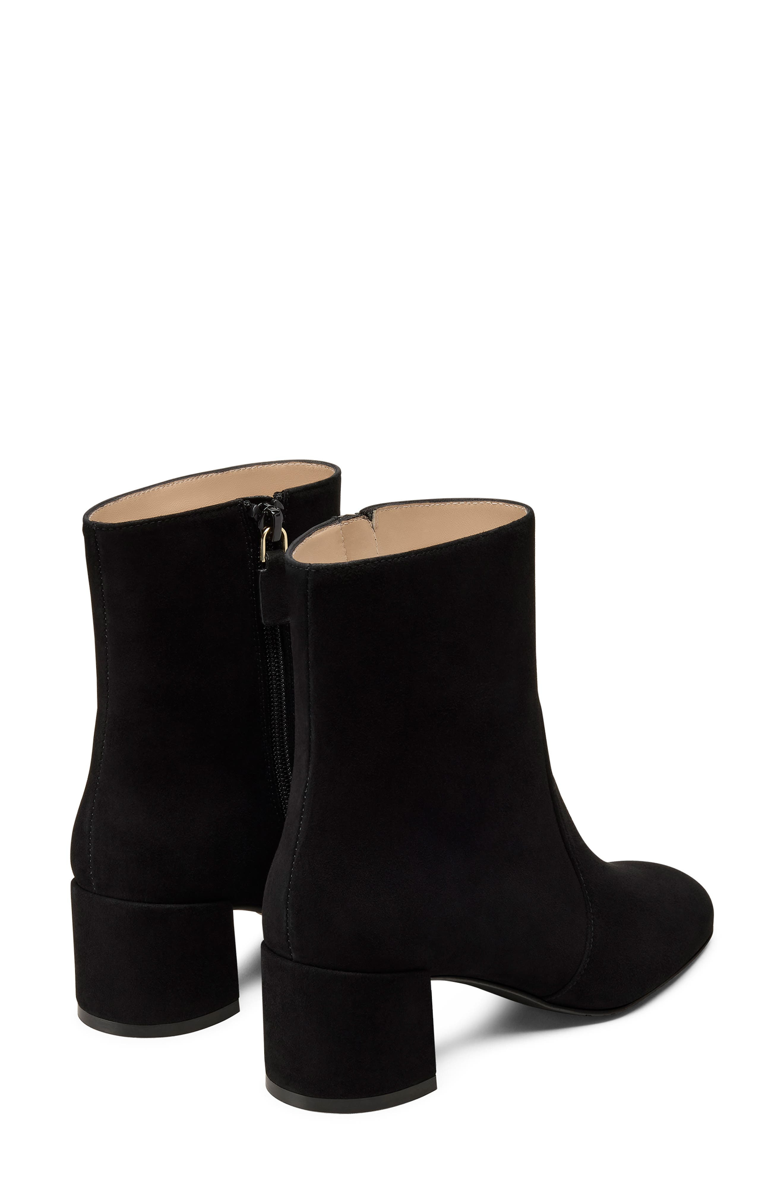 Stuart Weitzman Maeve Zip Bootie in Black Seude at Nordstrom - 4