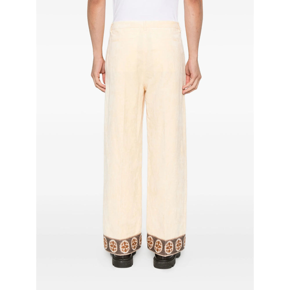 Valentino Neutrals Trousers - Cropped Trousers Men - 5
