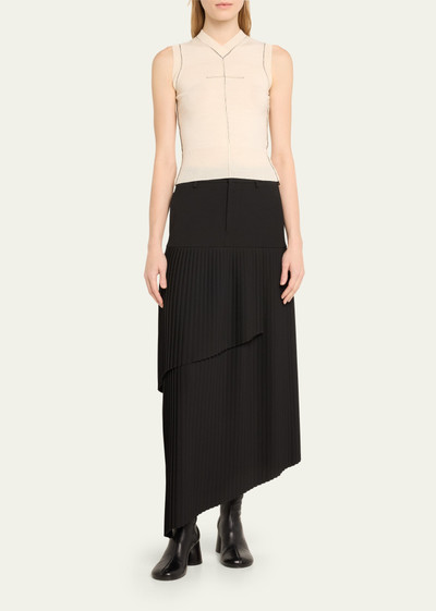 MM6 Maison Margiela Fitted Contrast-Stitch Top outlook