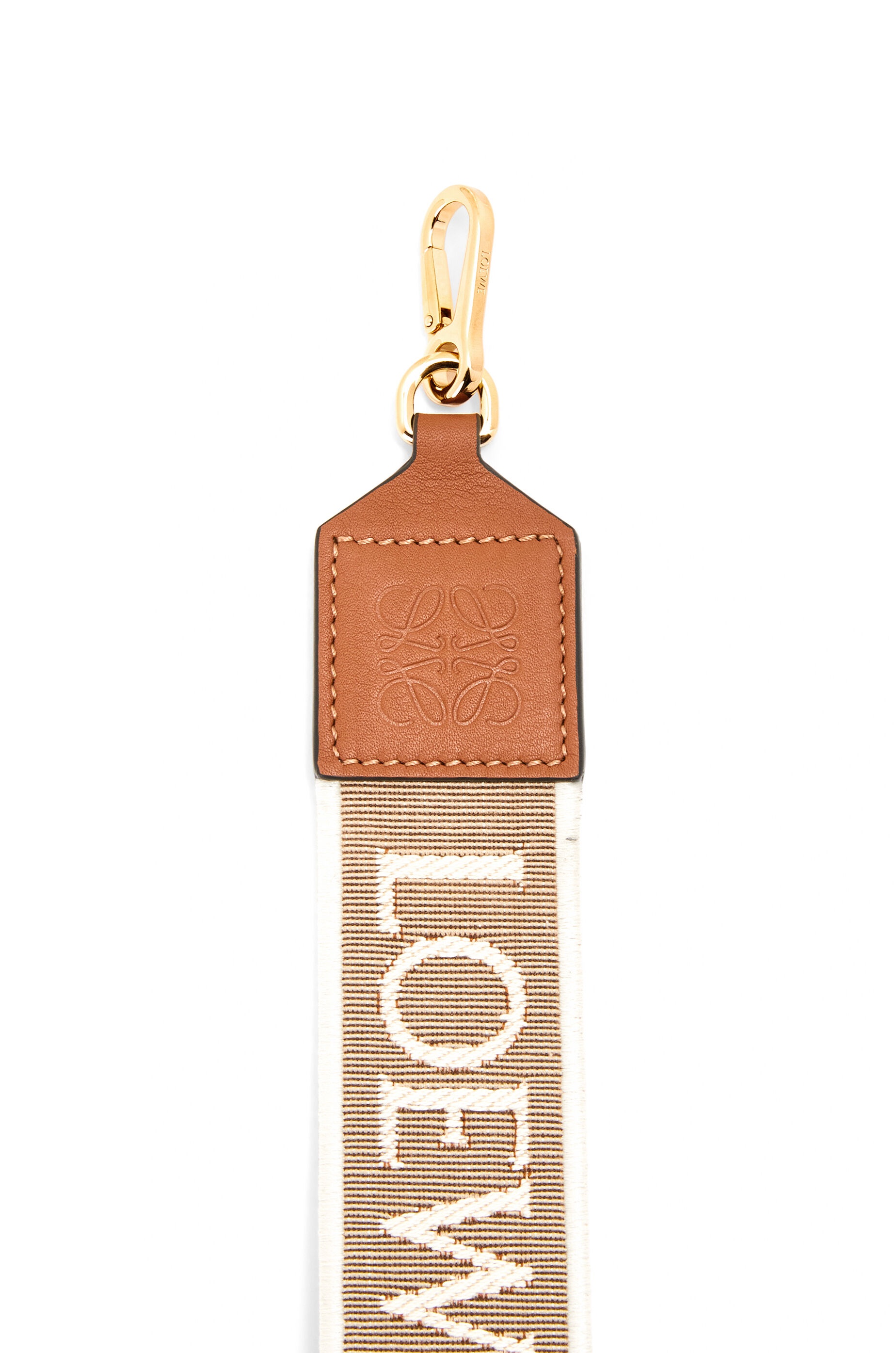 Herbarium strap in Anagram jacquard and calfskin - 2