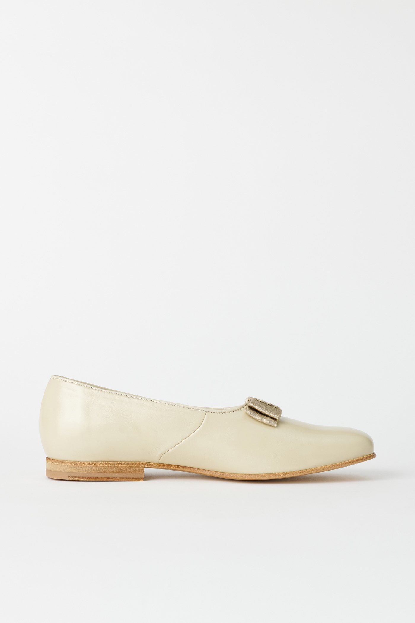 Ceremonial Slip in Dusty White Leather - 5