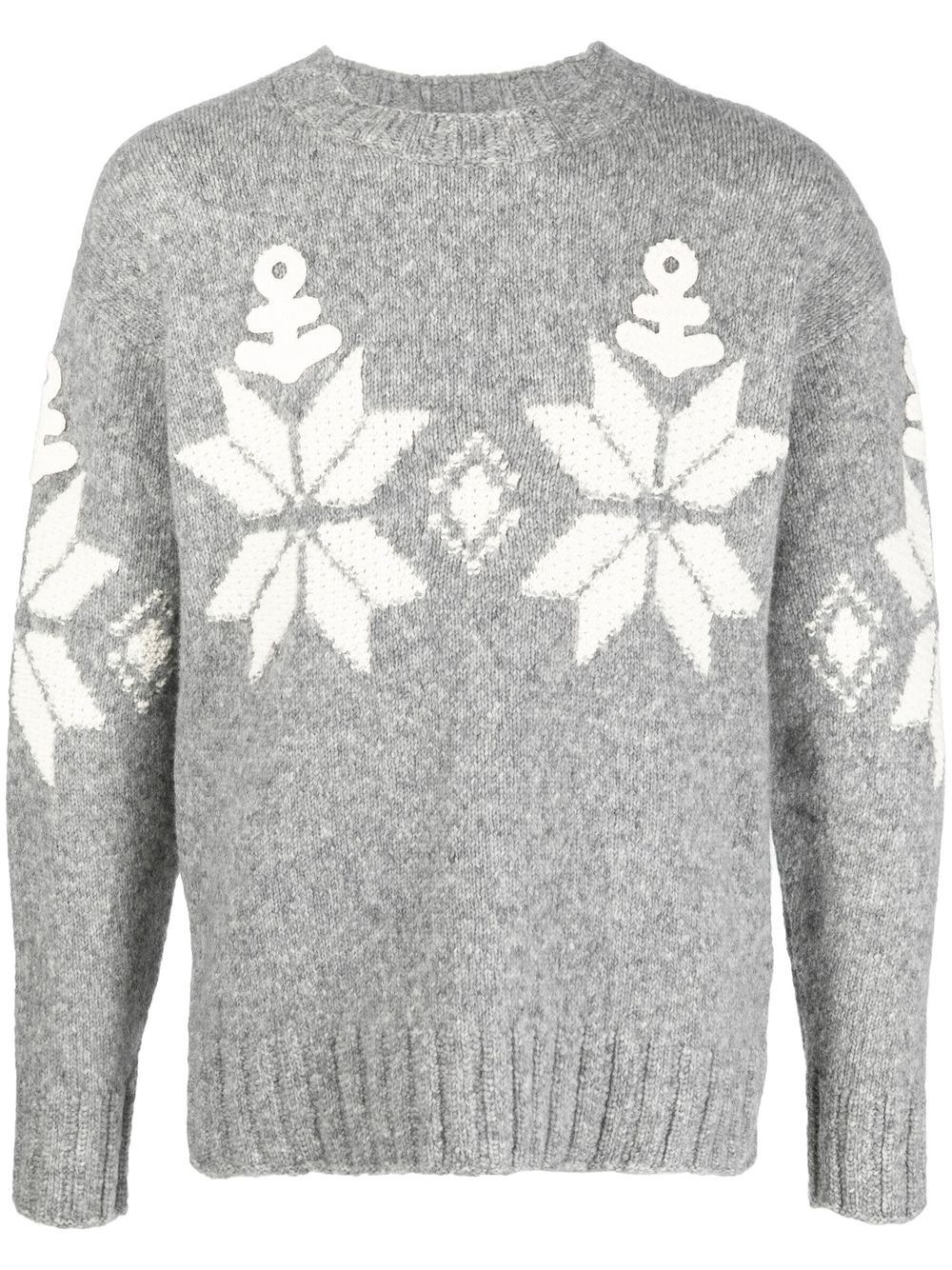 patterned intarsia-knit jumper - 1