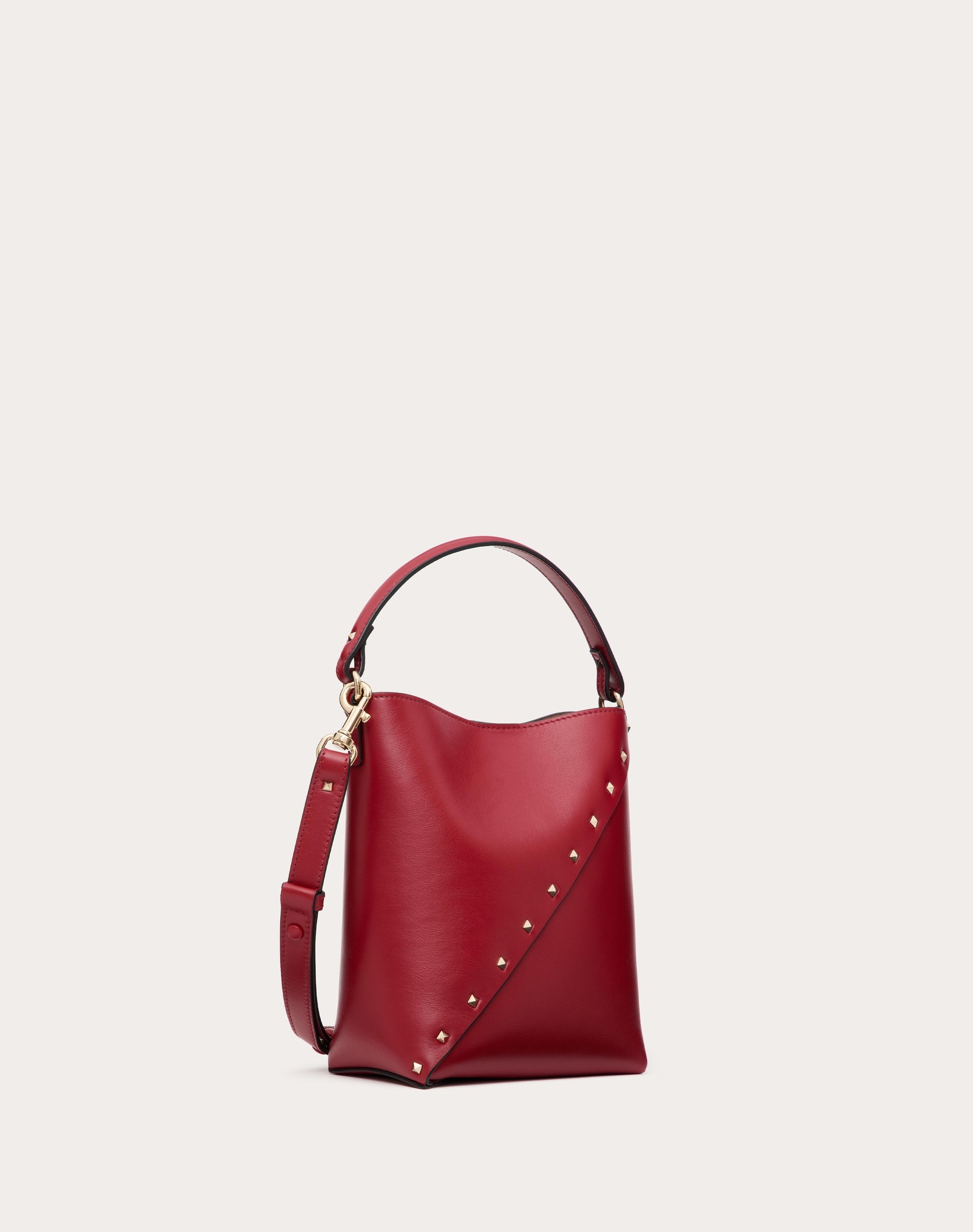 VALENTINO GARAVANI VALENTINO GARAVANI ROCKSTUD WISPY CALFSKIN BUCKET BAG - 3