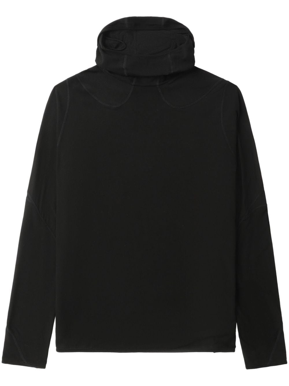 panelled tonal-stitching  hoodie - 1