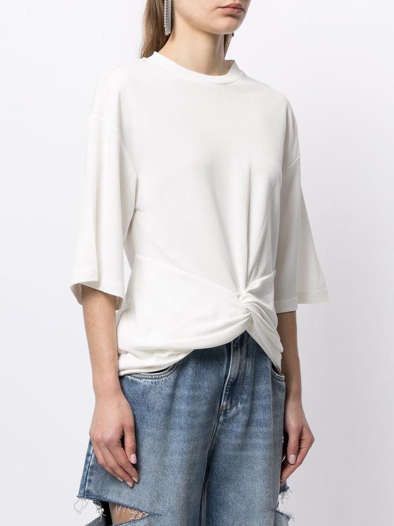 gathered crew-neck T-shirt 3