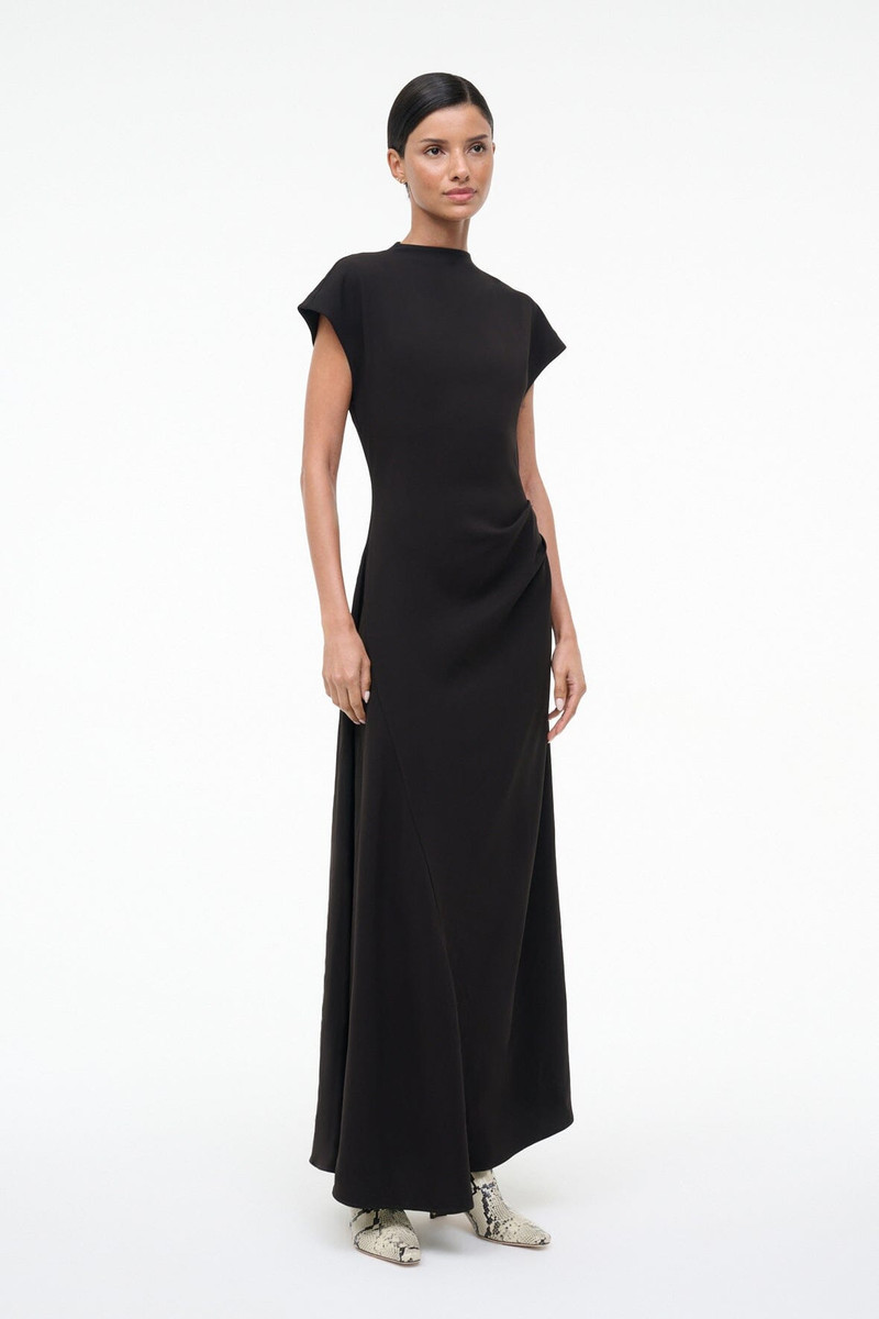 STAUD ZAYA DRESS BLACK 3