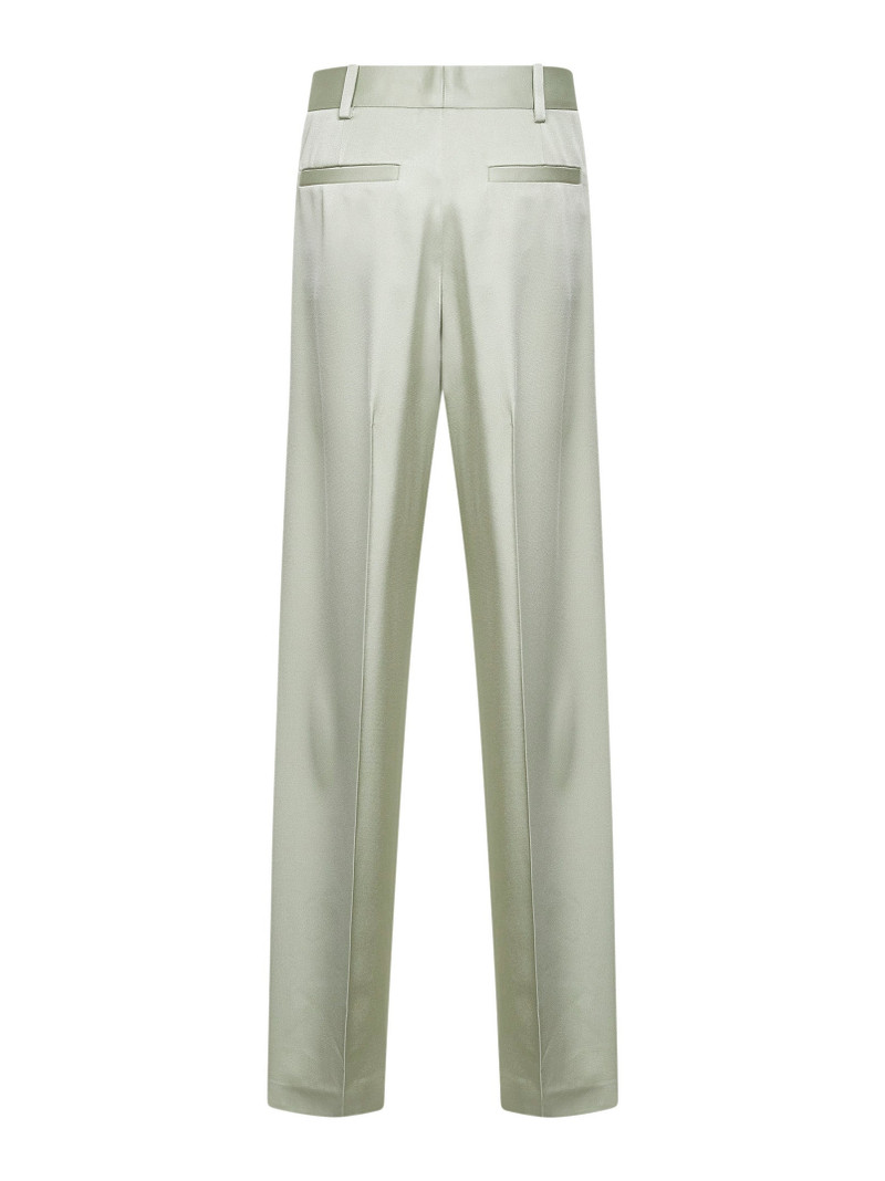 Jil Sander Pastel green envers satin fluid trousers outlook